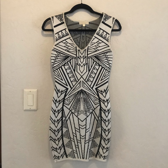 Jealous Tomato Dresses & Skirts - Black and white print body con dress